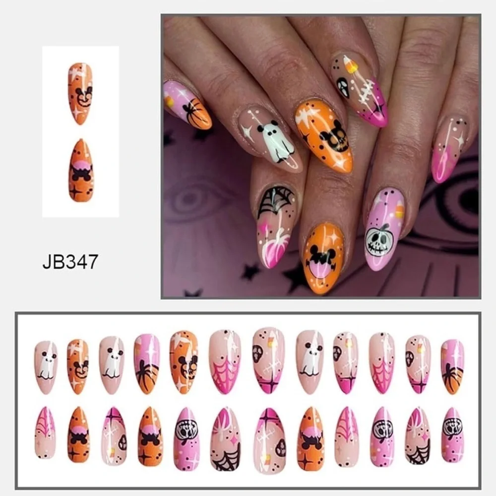 Halloween Mickey Mouse Fake Press On Nails NWT